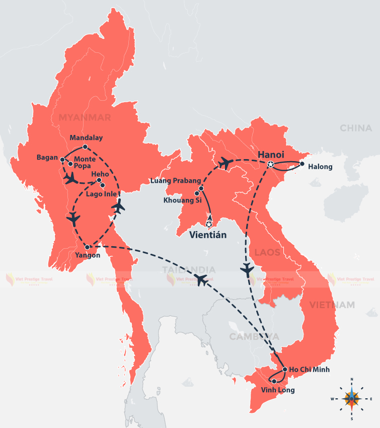 TOUR POR SUDESTE ASIATICO –  LAOS VIETNAM Y BIRMANIA