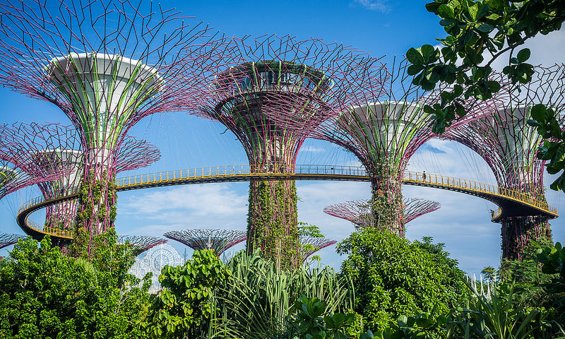 jardin junto a la bahia singapur