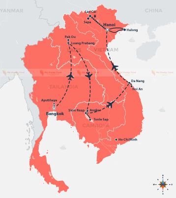 PAQUETE DE VIAJE EN TAILANDIA LAOS CAMBOYA Y VIETNAM