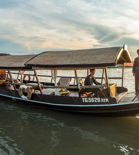 song xanh sampan delta del mekong