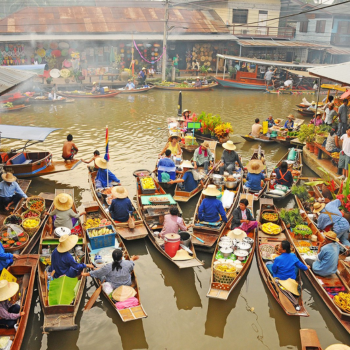 Mercado flotante de Damnoen Saduak - Ferrocarril de la Muerte