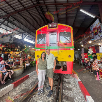 Bangkok - Mercado ferroviario de Meaklong - Mercado flotante Damnoen Saduak