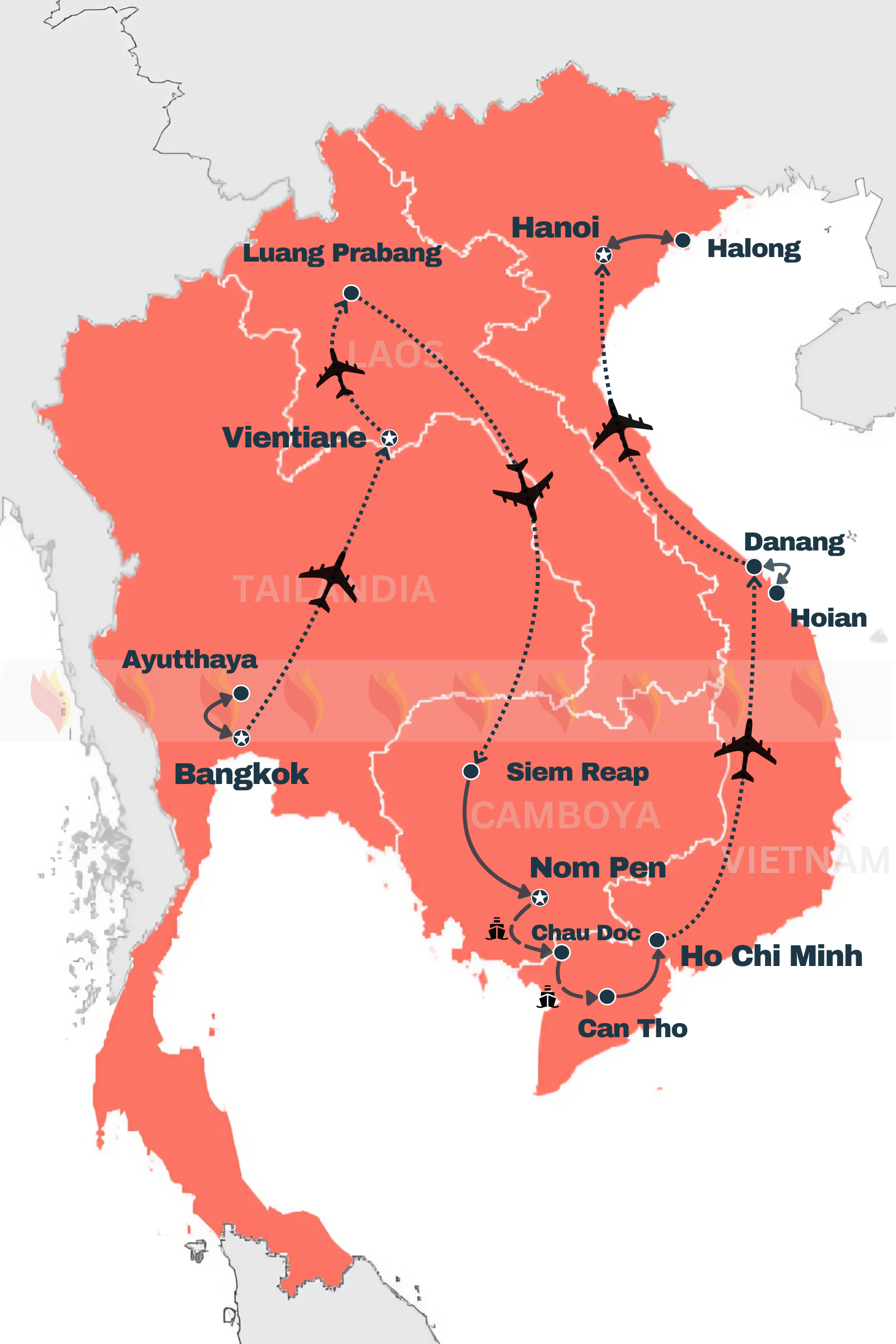 GRAN TOUR POR TAILANDIA LAOS CAMBOYA Y VIETNAM